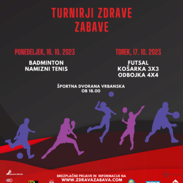 Otvoritveni TURNIRJI ZDRAVE ZABAVE so tukaj!