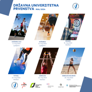 Državna univerzitetna prvenstva v šestih disciplinah!